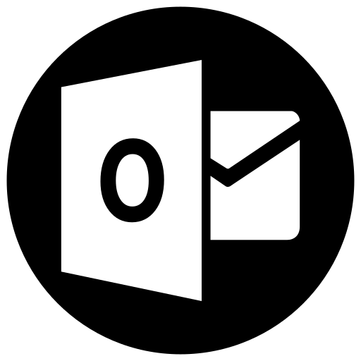 Address book, circle, contacts, email, outlook, mail icon